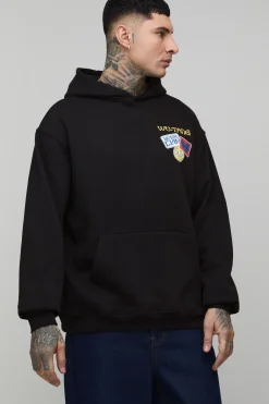 Sweat À Casynthétiqueche Oversize Imprimé Sous Licence Wu-tang Pour Homme Grand