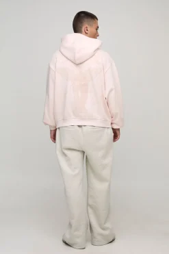 Sweat à Casynthétiqueche Oversize Boxy Lourd avec Finition Floquée Smart