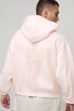 Sweat à Casynthétiqueche Oversize Boxy Lourd avec Finition Floquée Smart