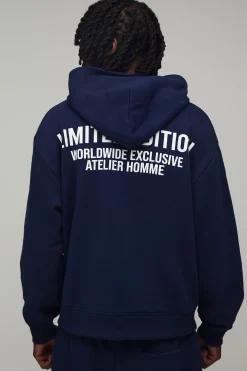 Sweat À Casynthétiqueche Oversize Boxy Édition Limitée Avec Fermeture Éclair Intégrale Pour Homme Grand