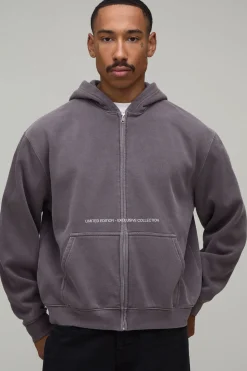 boohooMAN Sweat À Casynthétiqueche Oversize Imprimé Gothique Pour Homme Grand<Homme Tout Afficher|Sweats À Capuche Tall