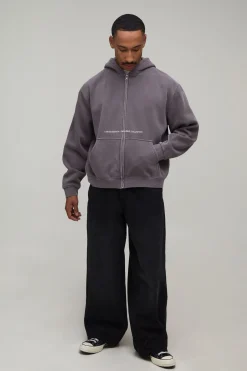 boohooMAN Sweat À Casynthétiqueche Oversize Imprimé Gothique Pour Homme Grand<Homme Tout Afficher|Sweats À Capuche Tall