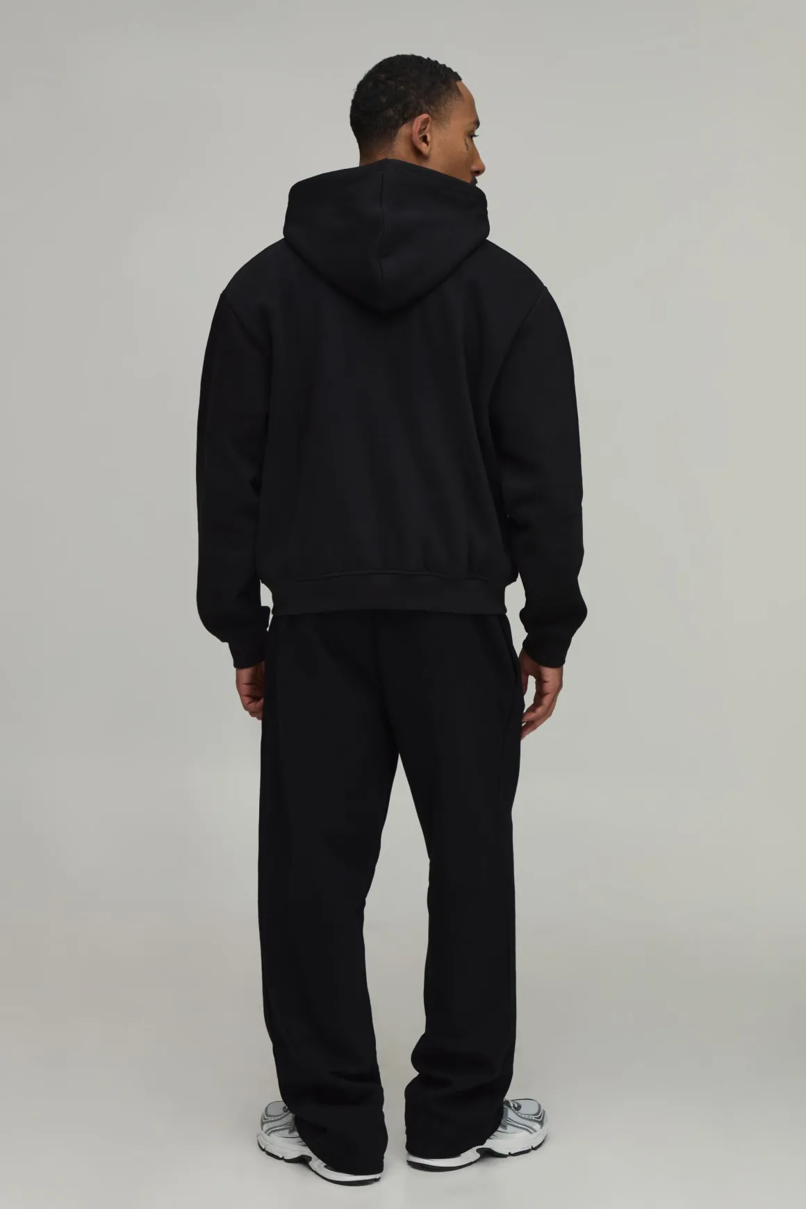 Sweat à Casynthétiqueche Oversize Boxy Basique avec Zip