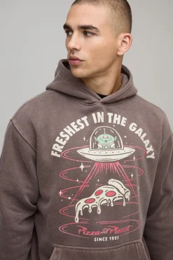 Sweat à Casynthétiqueche Oversize Chocolat Disney Toy Story Effet Délavé Sous Licence
