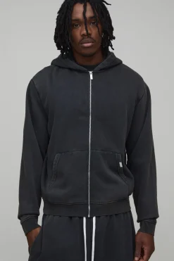 Sweat À Casynthétiqueche Oversize Zippé Effet Délavé Essentiel Tall