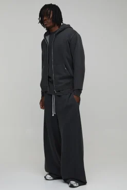 Sweat À Casynthétiqueche Oversize Zippé Effet Délavé Essentiel Tall