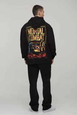 Sweat à Casynthétiqueche Oversize Imprimé Licence Mortal Kombat