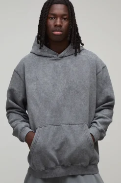 boohooMAN Sweat À Casynthétiqueche Oversize Linkin Park Imprimé Licence Délavage Acide<Homme Sweats À Capuche Et Sweatshirts|Sweats À Capuche Et Sweats