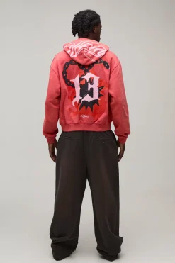 Sweat À Casynthétiqueche Oversize Coupe Boxy Imprimé Graffiti Scorpion