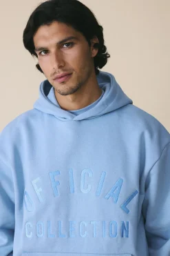 Sweat À Casynthétiqueche Oversize Brodé Lourd 500 G/m²