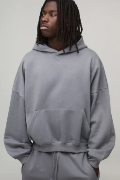 Sweat À Casynthétiqueche Oversize Coupe Boxy Épaules Tombantes Manches Chauve-souris