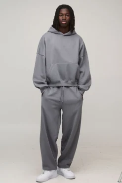 Sweat À Casynthétiqueche Oversize Coupe Boxy Épaules Tombantes Manches Chauve-souris