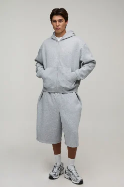 Sweat à Casynthétiqueche Oversize Boxy Basique avec Fermeture Éclair