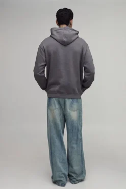 boohooMAN Sweat À Casynthétiqueche Oversize Grand Avec Graphique Croix Graffiti Spray<Homme Tout Afficher|Sweats À Capuche Tall