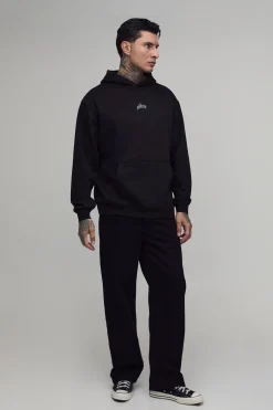 boohooMAN Sweat À Casynthétiqueche Oversize Imprimé Étoiles Pour Grand<Homme Tout Afficher|Sweats À Capuche Tall
