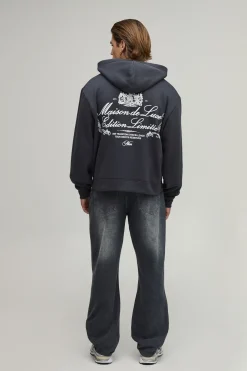 Sweat À Casynthétiqueche Oversize Boxy À Zip Avec Imprimé En Édition Limitée