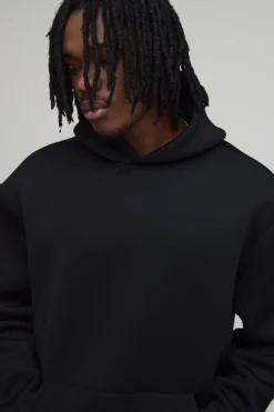 boohooMAN Sweat À Casynthétiqueche Oversize En Scuba Thermocollé Pour Homme Grand<Homme Tout Afficher|Sweats À Capuche Tall