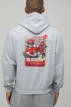 Sweat À Casynthétiqueche Oversize Imprimé Licence Nflpa Joe Burrow