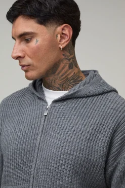 Sweat À Casynthétiqueche Oversize Côtelé En Maille Tall