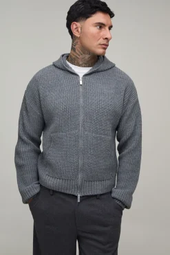 Sweat À Casynthétiqueche Oversize Côtelé En Maille Tall