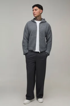 Sweat À Casynthétiqueche Oversize Côtelé En Maille Tall