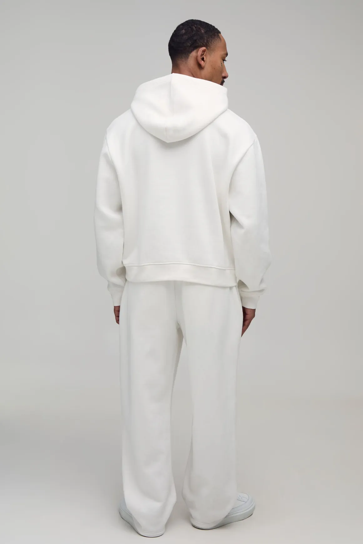 Sweat À Casynthétiqueche Oversize Boxy Avec Imprimé Flocage En Relief Et Jogger Coupe Droite