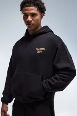 boohooMAN Sweat À Casynthétiqueche Oversize Doré Training Dept<Homme/Femme Tout Afficher Activewear|Survêtements