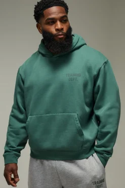 Sweat à Casynthétiqueche Oversize Délavé Training Dept