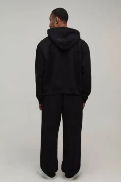 Sweat À Casynthétiqueche Oversize Ample Avec Imprimé Flocké En Peluche Et Jogger Droit