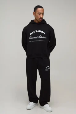 Sweat À Casynthétiqueche Oversize Ample Avec Imprimé Flocké En Peluche Et Jogger Droit