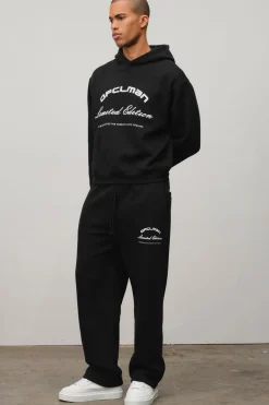 Sweat À Casynthétiqueche Oversize Ample Avec Imprimé Flocké En Peluche Et Jogger Droit
