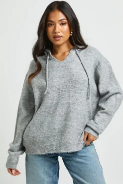 boohoo Sweat À Casynthétiqueche Oversize En Maille Douce Petite<Femme Pulls Oversize|Pulls Et Gilets