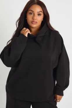 Sweat à Casynthétiqueche Oversize Plus Core Basic avec Coutures Raglan