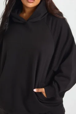 Sweat à Casynthétiqueche Oversize Plus Core Basic avec Coutures Raglan