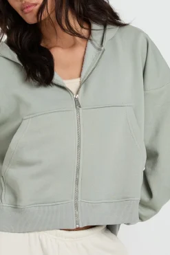 boohoo Sweat À Casynthétiqueche Oversize Délavé Avec Fermeture Éclair, Coupe Boxy Et Manches Ballon<Femme Sweats À Capuche Et Sweats|Athleisure