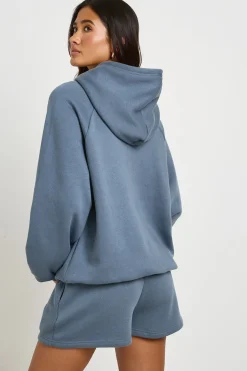 Sweat à Casynthétiqueche Oversize avec Coutures Raglan