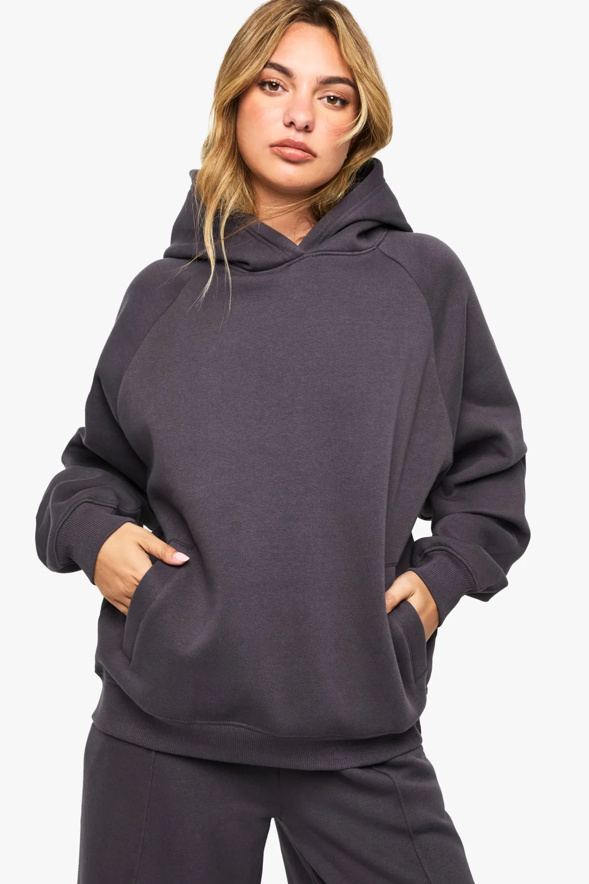 boohoo Sweat À Casynthétiqueche Oversize Petite Avec Coutures Raglan<Femme Sweats À Capuche Et Sweatshirts|Basiques