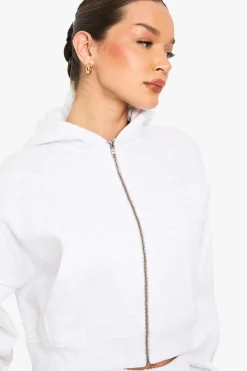 Sweat À Casynthétiqueche Oversize Boxy Avec Manches Ballon Et Fermeture Zippée