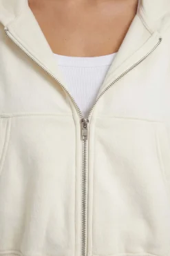 Sweat À Casynthétiqueche Oversize Zippé À Manches Ballon Bouffantes