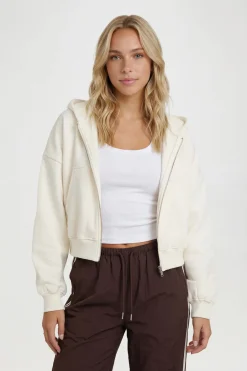 Sweat À Casynthétiqueche Oversize Zippé À Manches Ballon Bouffantes