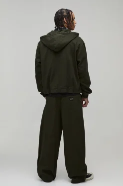 boohooMAN Sweat à Casynthétiqueche Oversize en Sergé de Travail<Homme Chemises