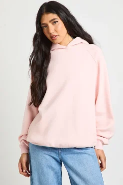 Sweat à Casynthétiqueche Oversize Grande Taille avec Coutures Raglan