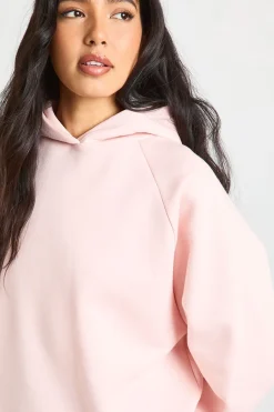 Sweat à Casynthétiqueche Oversize Grande Taille avec Coutures Raglan