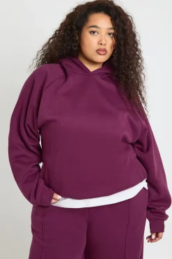 Sweat À Casynthétiqueche Oversize Basique Plus Avec Coutures Raglan