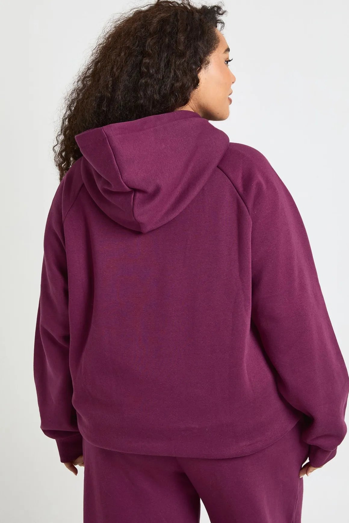 Sweat À Casynthétiqueche Oversize Basique Plus Avec Coutures Raglan