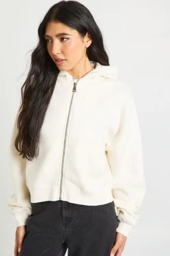 boohoo Sweat À Casynthétiqueche Oversize Long Avec Fermeture Éclair Et Manches Ballon Bouffantes<Femme Sweats À Capuche Et Sweatshirts|Basiques