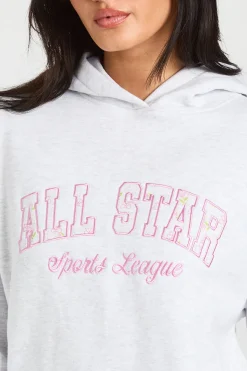 Sweat À Casynthétiqueche Oversize Avec Appliqué All Star À Motif Fleuri Ditsy