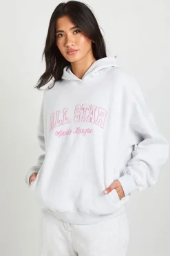 Sweat À Casynthétiqueche Oversize Avec Appliqué All Star À Motif Fleuri Ditsy