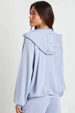 boohoo Sweat À Casynthétiqueche Oversize Délavé Effet Usé Avec Fermeture Éclair Intégrale<Femme Sweats À Capuche Et Sweats|Athleisure