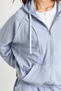 boohoo Sweat À Casynthétiqueche Oversize Délavé Effet Usé Avec Fermeture Éclair Intégrale<Femme Sweats À Capuche Et Sweats|Athleisure